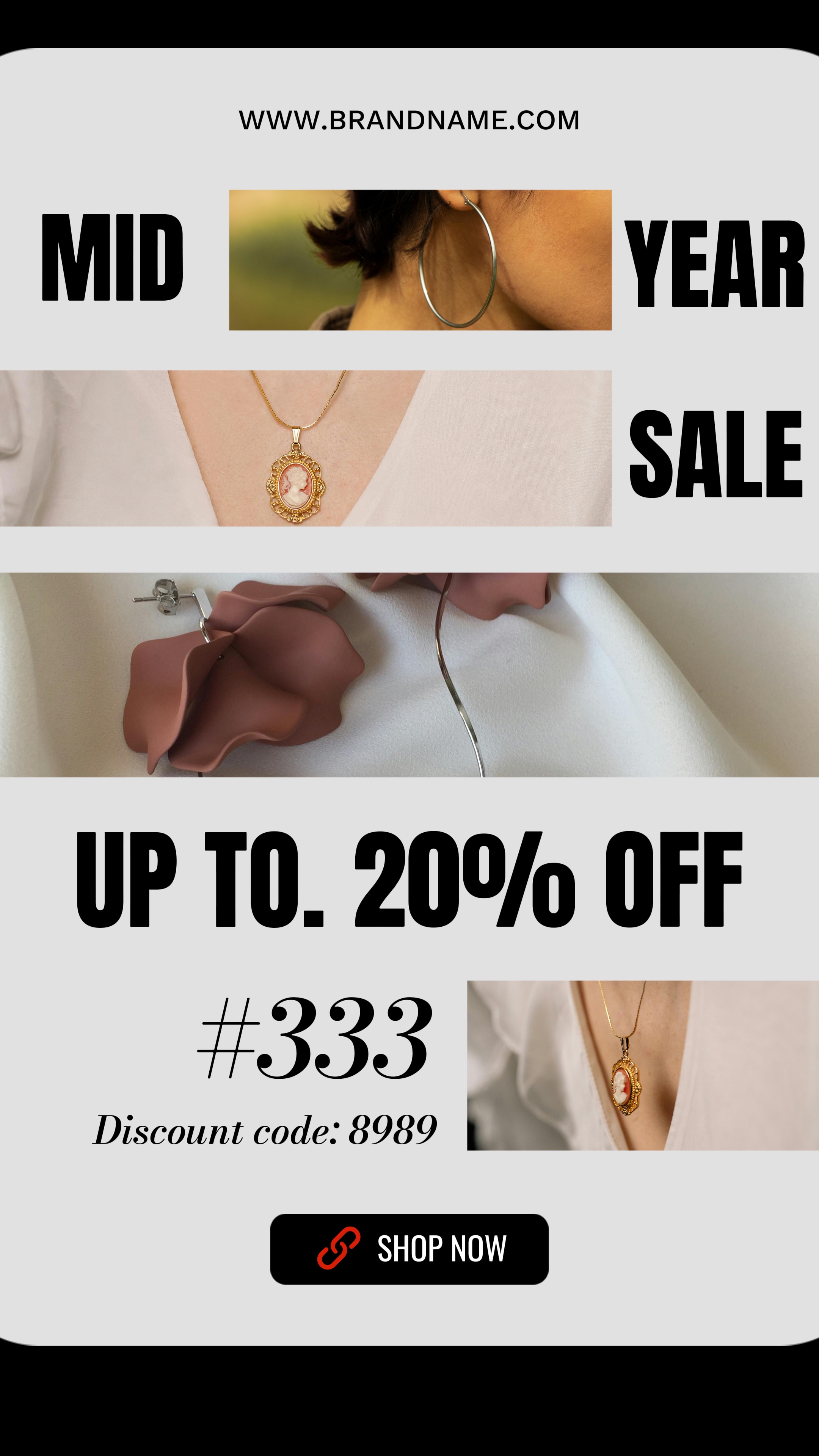 Template ng advertising para sa mga promosyon ng diskwento, na pinapalitan ang impormasyon ng teksto