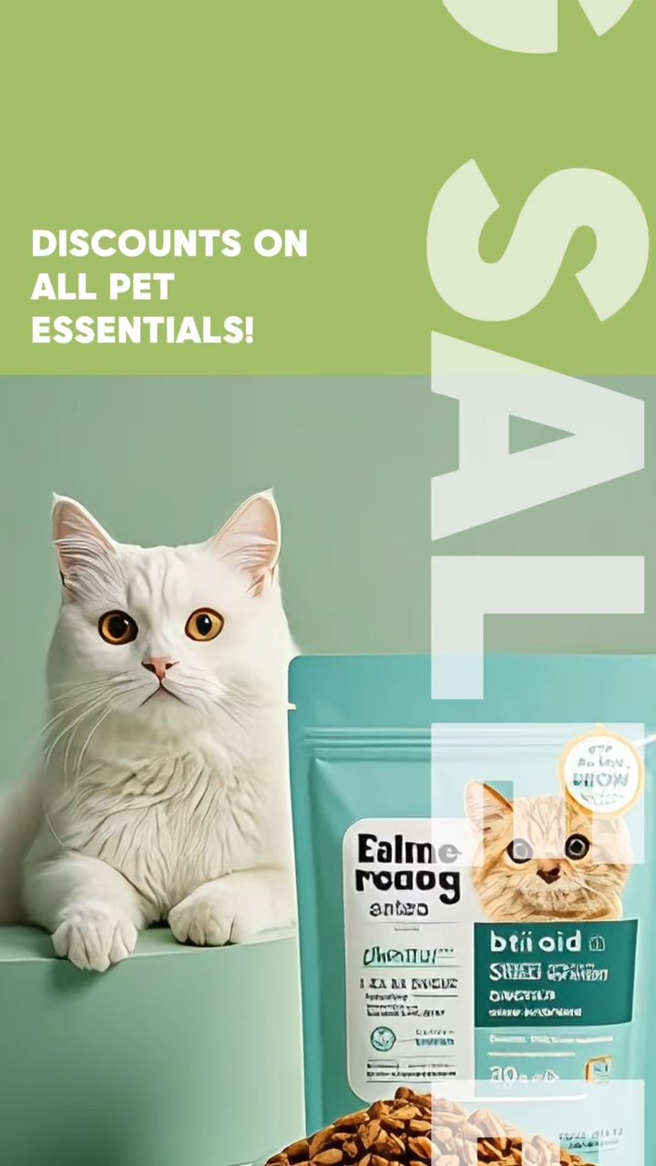 Cor lúdica Pet food Venda Pet indústria Display Ads templates Estilo minimalista