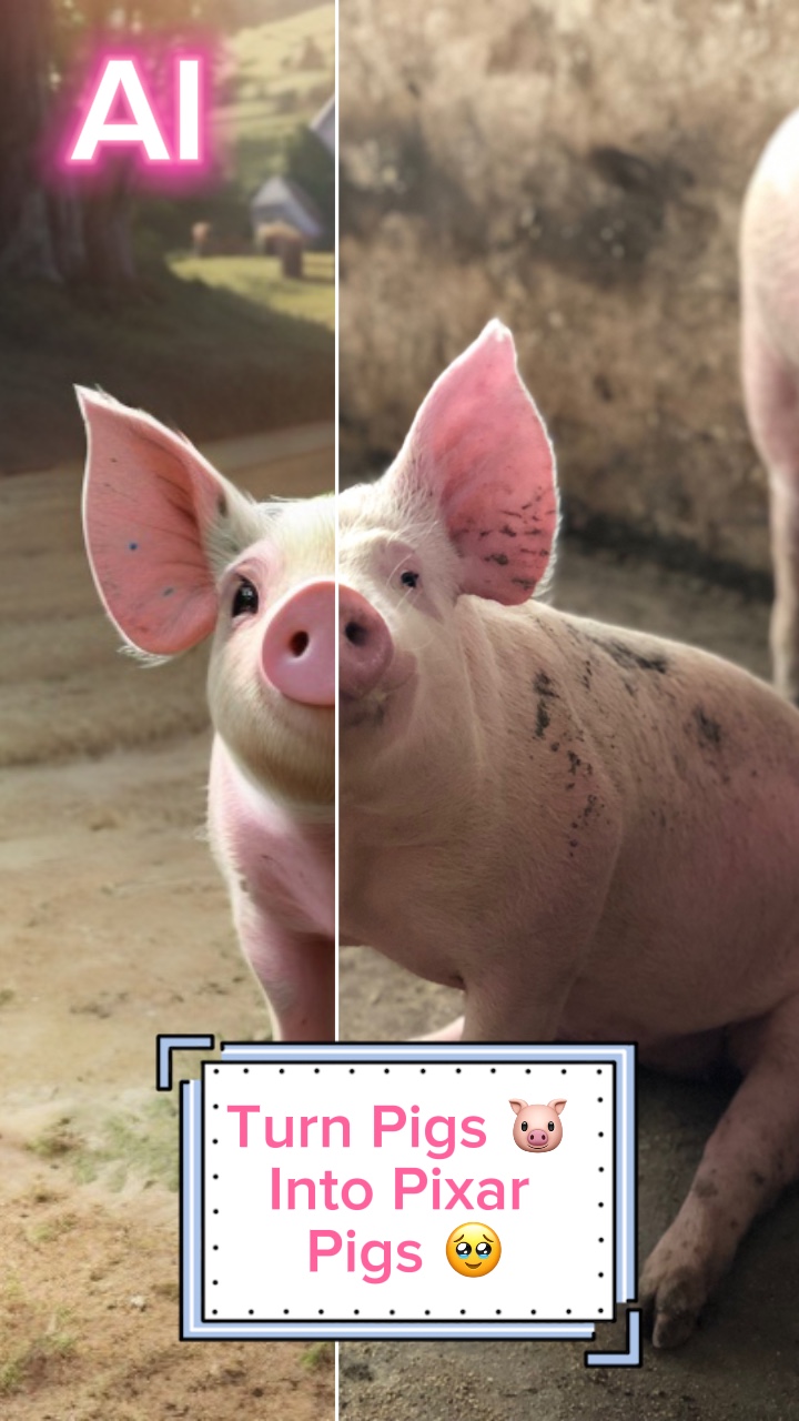 Pixar Schweine AI