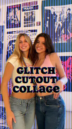 glitch retro cutout