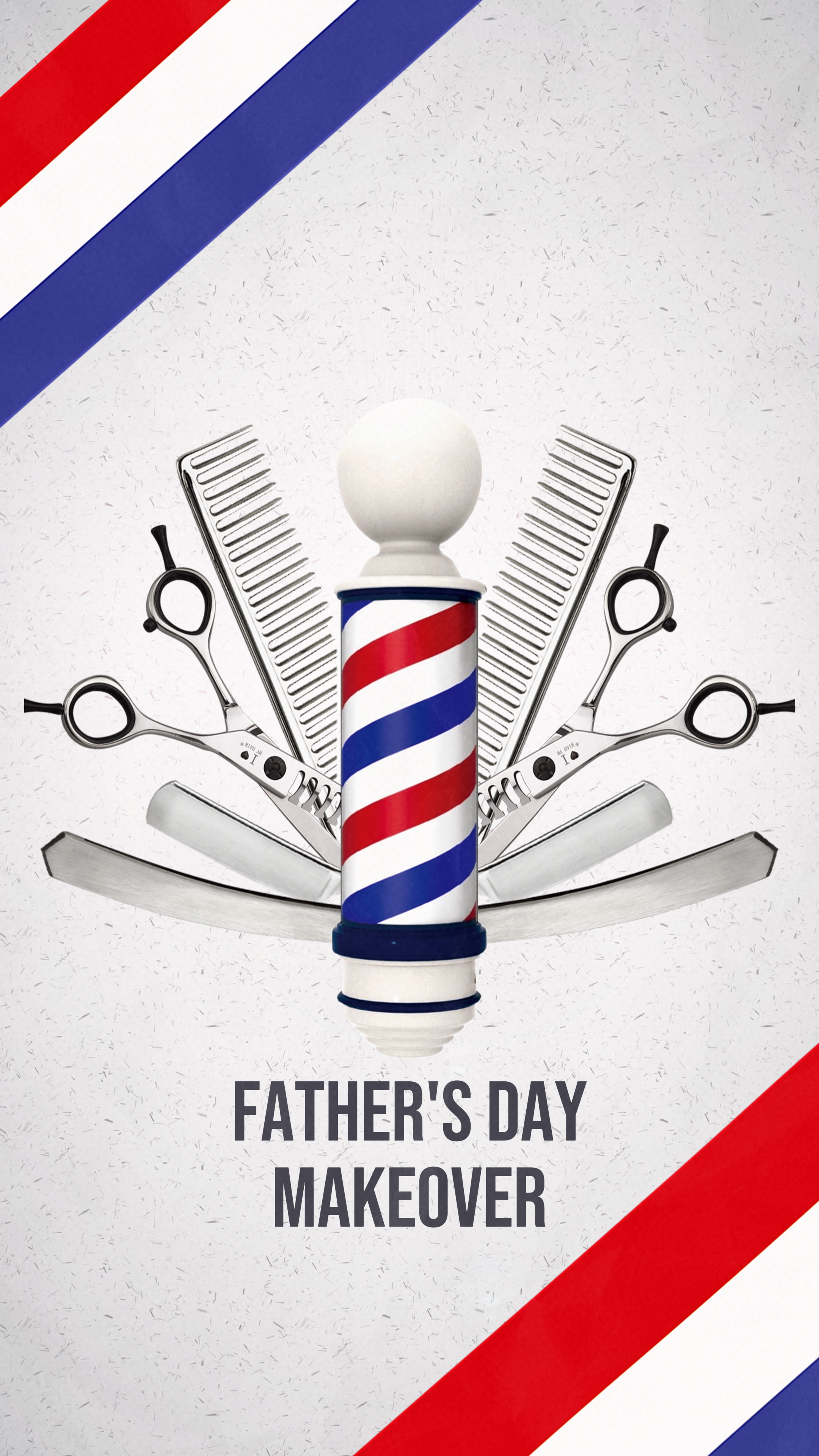 Hari Ayah, industri tata rambut, poster dinamis, gaya retro