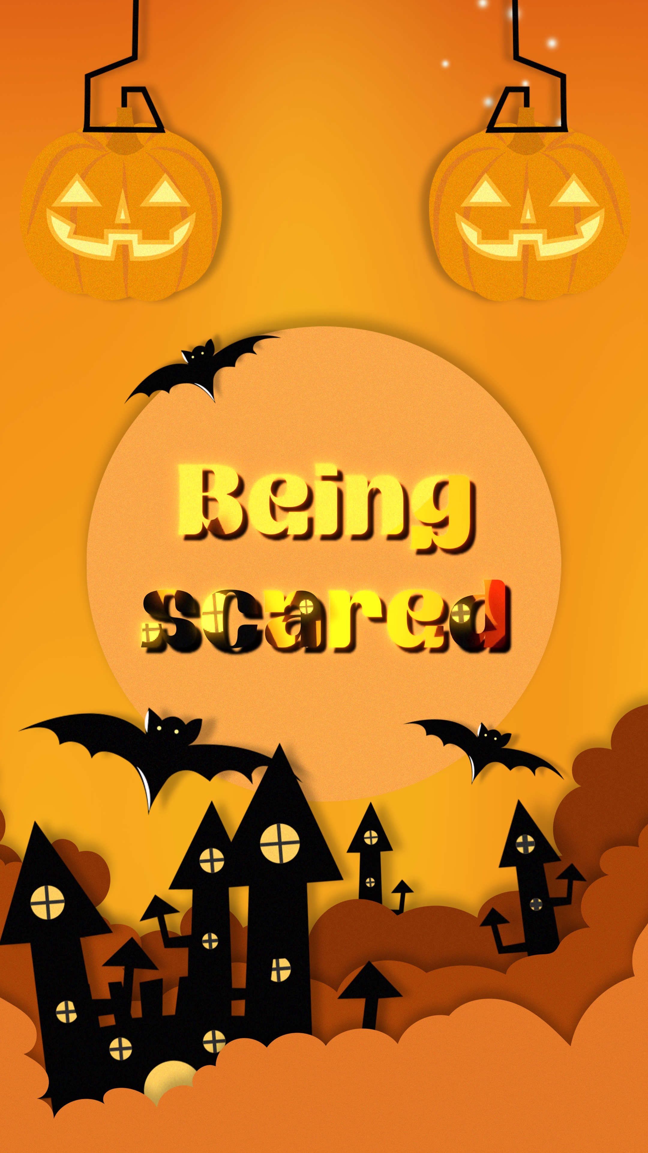 Modelo de promoção de evento de Halloween estilo laranja
