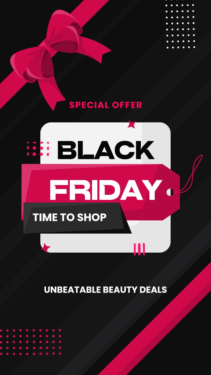 Black Friday Black And Red Beauty Industry Nova promoção da série de maquiagem
