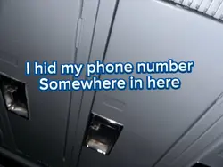 I hid my number