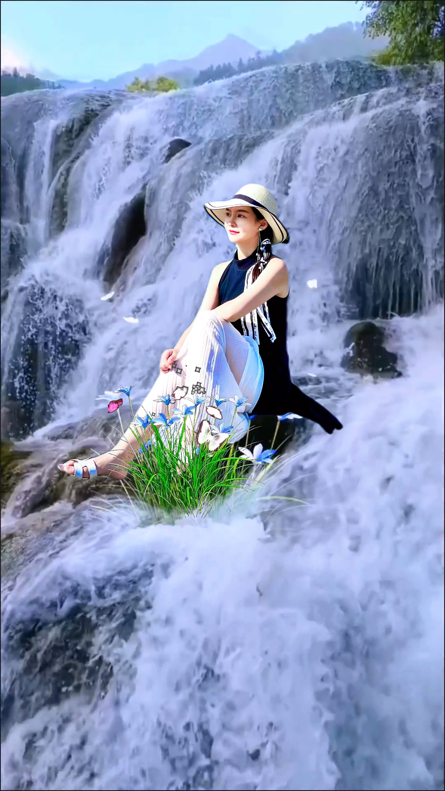 Wasserfall-Ansicht