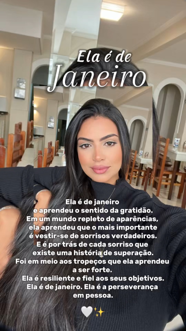 Ela é de janeiro 