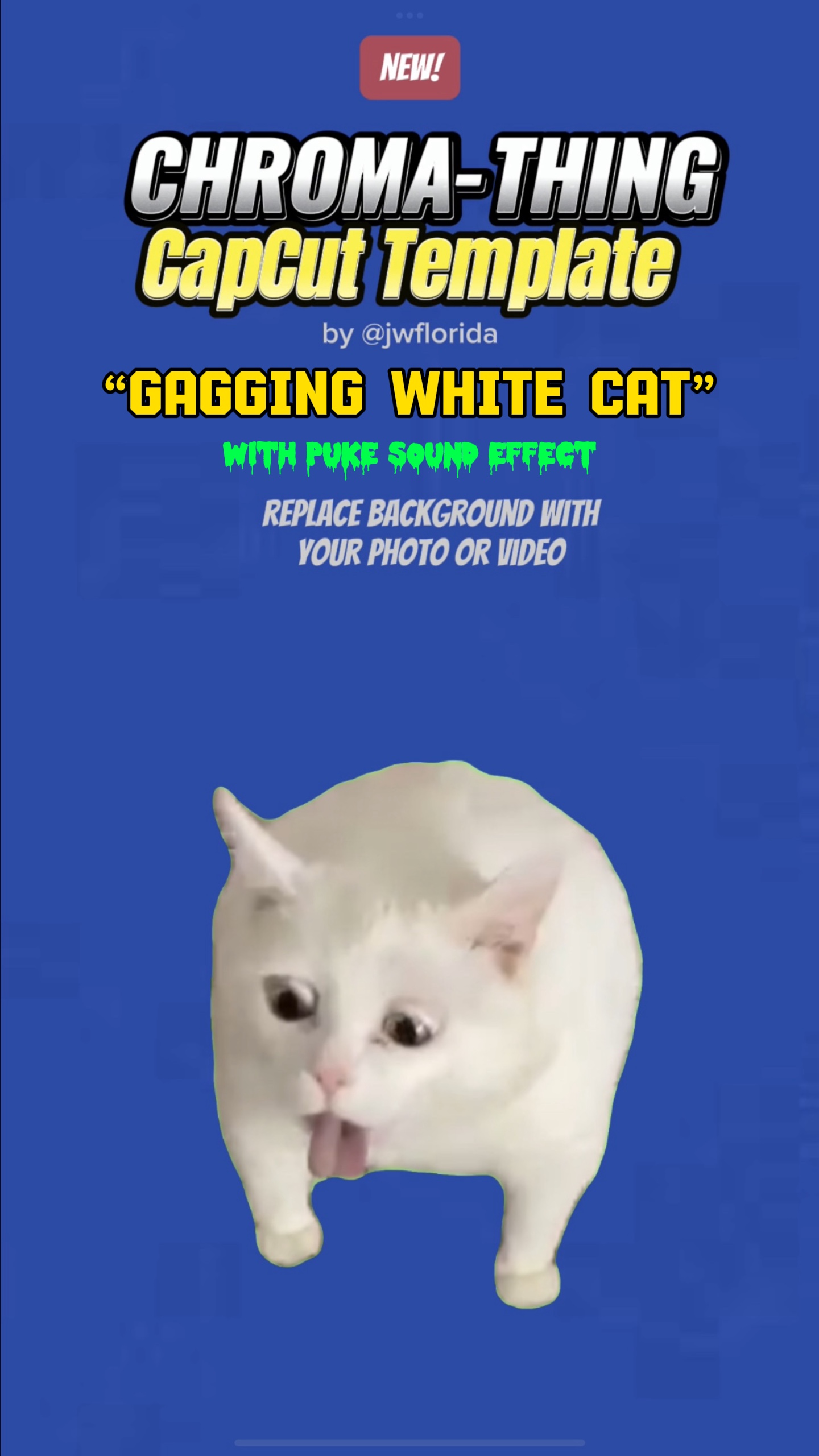 Chat blanc bâillonnant