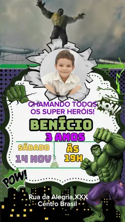 Convite Hulk