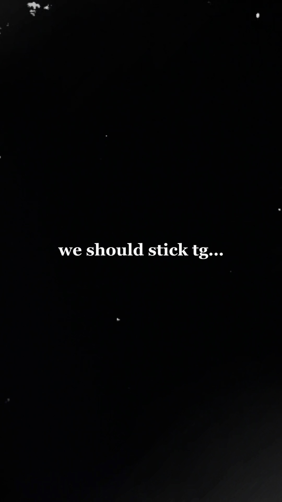 we should stick 