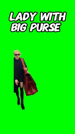 Lady with big purse 