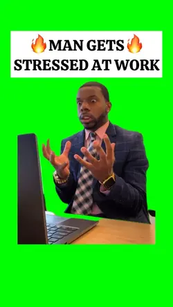 MAN GETS STRESSED 