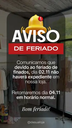 Aviso de Feriado
