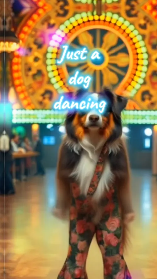 Solo un perro bailando