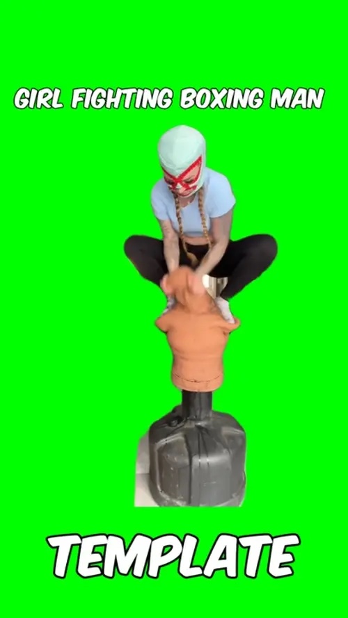 Chica luchando contra el hombre 