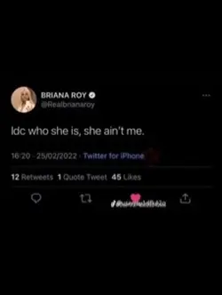 she’ll never be me