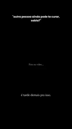 é tarde dms pra isso