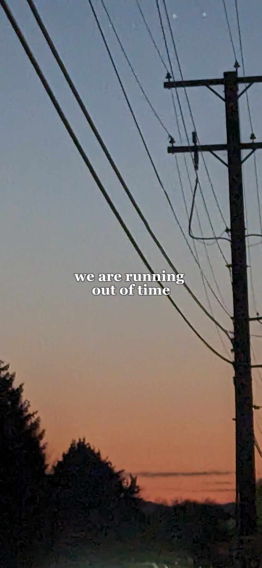 running out of time.
