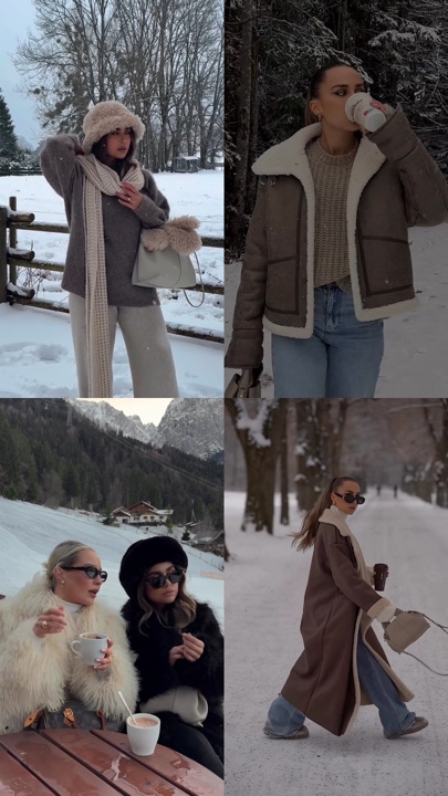 Chicas de vacaciones de invierno