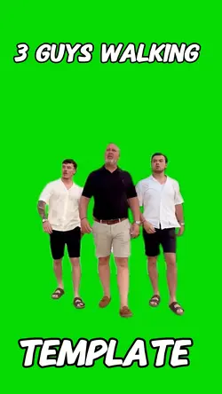 3 guys walking 