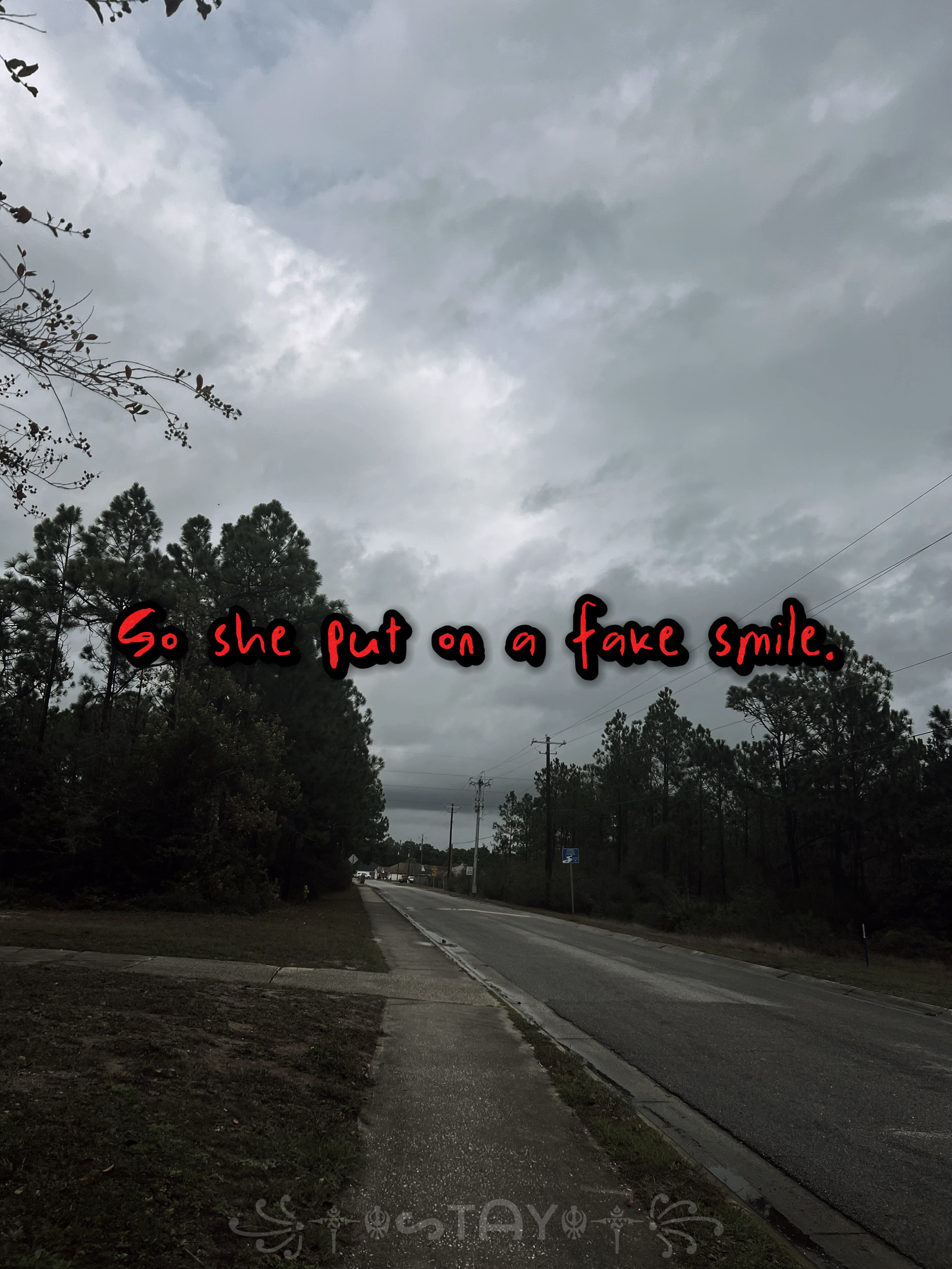 fake smile.