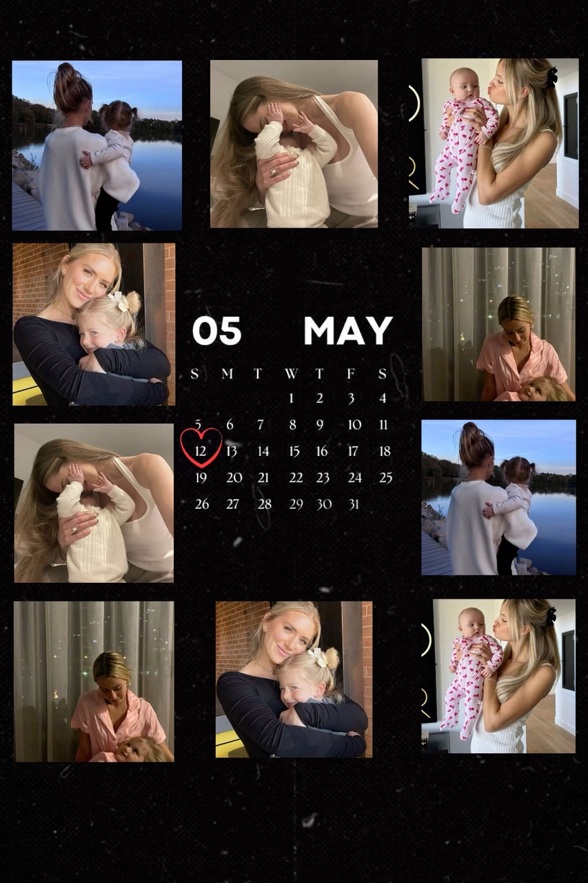 Calendário dia das mães 