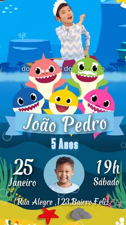 Convite BabyShark🏆
