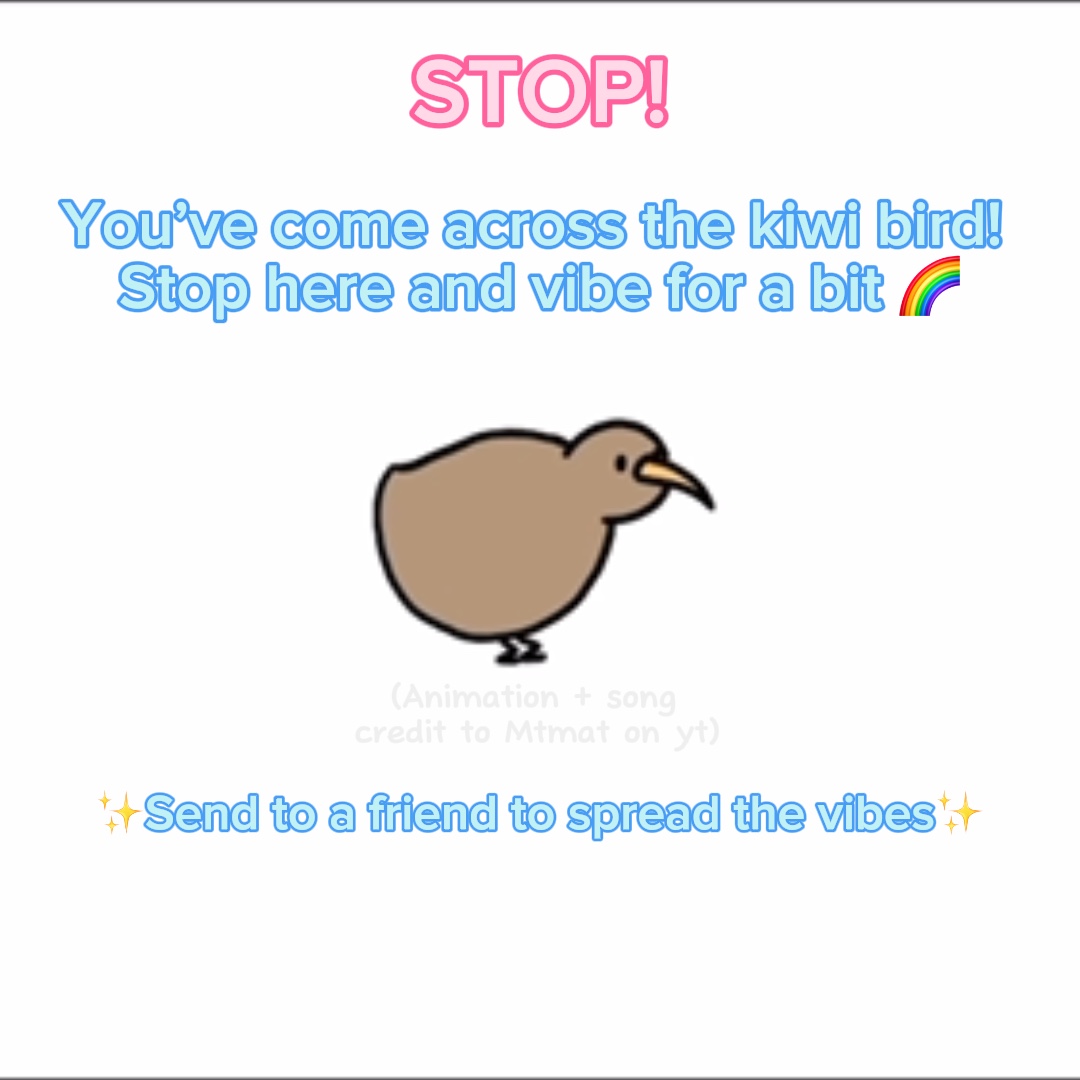 Kiwi bird got moves~