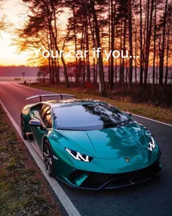 Your car if you…